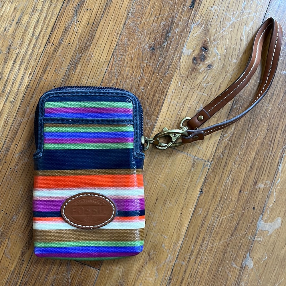 Fossil Striped Wallet Wristlet